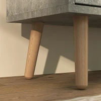 HOMCOM Shoe Storage Cabinet with 4 Flip Drawers and Adjustable Shelf, Shoe Cabinet for 8-16 Pairs of Shoes, Cement Grey(m-10)