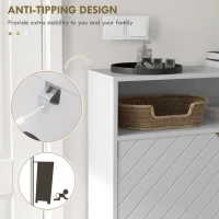 HOMCOM Modern Shoe Storage Cabinet with 2 Flip Drawers for 12 Pairs, Narrow Shoe Organizer for Entryway, Hallway, White(m-8)