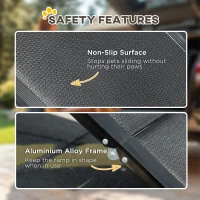 PawHut Folding Dog Ramp for Cars, Trucks, SUVs, 62 Inch, Holds 88 lbs.(m-5)