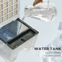 HOMCOM 32" Evaporative Air Cooler with 3.2 Gal Water Tank, 60° Oscillating, 3-In-1 Ice Cooling Fan, Portable Swamp Cooler with Humidifier for Home Office, 3 Modes, 3 Speeds, 12H Timer, Remote, White(m-4)