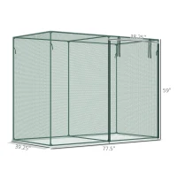 Outsunny 6' x 3' Crop Cage, Plant Protection Tent with Zippered Doors for Vegetable Garden, Backyard, Green(m-3)