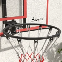Soozier Wall Mounted Basketball Hoop with 43'' x 30'' Shatter Proof Backboard, for Indoor and Outdoor, White(m-7)