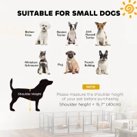 PawHut 16 Panels Dog Playpen with Straps, Portable & DIY, for Small Dogs, for Yard, RV, Camping, Garden, 24" Height(m-9)