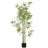 HOMCOM 6ft Artificial Tree, Indoor Fake Bamboo with Pot, for Home Office Living Room Decor(m-11)