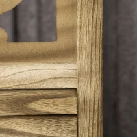 HOMCOM Wooden Room Divider, 4 Panel Double Hinged Folding Privacy Screen for Home Office, 63"x67"x0.75", Brown(m-9)