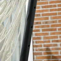 Outsunny U Shape Stand Hammock Chair, Headrest Include Hammock Swing, Cream White(m-8)