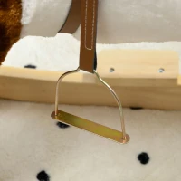 Qaba Rocking Horse with Sound, Ride on Horse with Saddle, Toddler Rocker, Gift for 3-8 Year Old, Brown(m-8)