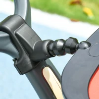 Qaba 3 in 1 Push Car Sliding Car with Removable Handle, Music, Horn, Canopy, Safety Guardrail, Red(m-9)