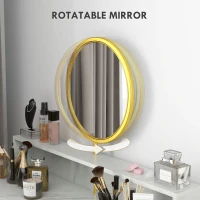 HOMCOM Makeup Vanity Table with Mirror and Storage, White(m-7)