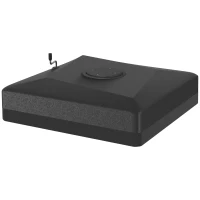 Outsunny 330 lbs. Fillable Umbrella Base for 84D-110V02 Model Umbrella, Cantilever Umbrella Stand, Wheels, Adjustable Feet, Black(m-1)