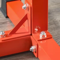 Soozier Bulgarian Split Squat Stand, Single Leg Squat Stand, 12-Level Adjustable Squat Roller for Lower Body Strength Training, Red(m-7)