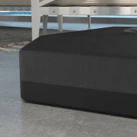 Outsunny 330 lbs. Fillable Umbrella Base for 84D-110V02 Model Umbrella, Cantilever Umbrella Stand, Wheels, Adjustable Feet, Black(m-9)