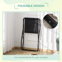 PawHut Elevated Dog Bed with Breathable Fabric, Foldable Pet Cot with Heavy Duty Steel Frame, Portable Cooling Pet Bed Indoor Outdoor Use, for Small Medium Dogs(m-7)