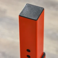 Soozier Bulgarian Split Squat Stand, Single Leg Squat Stand, 12-Level Adjustable Squat Roller for Lower Body Strength Training, Red(m-9)