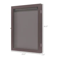 HOMCOM 23.5" x 31.5" UV-Resistant Sports Jersey Frame Display Case, Brown(m-3)