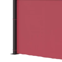 Outsunny 10' x 10' Patio Gazebo Aluminum Frame Outdoor Canopy Shelter with Sidewalls, Vented Roof for Garden, Lawn, Backyard, and Deck, Wine Red(m-9)