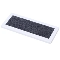 PawHut 3 Step Wooden Carpeted Non Slip Pet Stairs Ramp for Cats and Small Dogs - White(m-9)