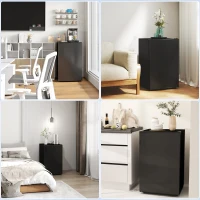 HOMCOM 4.5 Cu.Ft Mini Fridge, Single Door Refrigerator with Freezer, Wheels, Adjustable Thermostat, Reversible Door, Black(m-9)