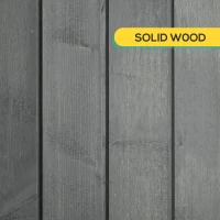 Outsunny Outdoor Storage Cabinet Wooden Garden Shed Utility Tool Organizer with Waterproof Asphalt Rood, Lockable Doors, 3 Tier Shelves for Lawn, Backyard, Gray(m-7)