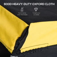 Aosom Bicycle Cargo Trailer, Two-Wheel Bike Luggage Wagon Trailer with Removable Cover, Fits 20" - 26" Bicycle Wheels, Yellow(m-5)