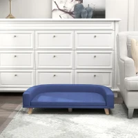 PawHut Dog Sofa Couch Bed with Washable Cushion for Large Dogs, Cats, Blue(m-8)