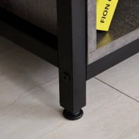 HOMCOM 68 Inch Office Table Computer Desk Workstation Bookshelf with CPU Stand, Spacious Storage Shelves & Chic Modern Woodgrain Design, Gray(m-8)