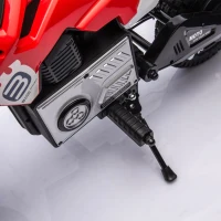 24V Kids Ride On Motorcycle with Rear Wheel Shock Absorber, 200W Powered Electric Dirt Bike with Adjustable Speed, for Ages 5-15, Red(m-9)