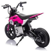 24V Kids Ride On Electric Motocross Motorcycle with High Speed Hub Motor, Adjustable Speed, Rear Wheel Shock Absorber, for Ages 5-15, Pink(m-12)