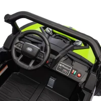 24V 2-Seater Kids Ride On UTV with Parent Remote Control, Slow Start, and Large Wheels, Ride on Toys with Anti-Collision Bar and Storage, Green(m-4)