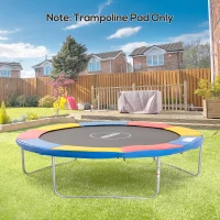 HOMCOM Φ10ft Trampoline Replacement Safety Pad Trampoline Pad Waterproof Spring Cover Multicoloured(m-1)