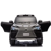 24V Licensed Lexus LX600 2-Seater Kids Ride On Car with Parent Control, Bluetooth, MP3, and Speeds 1.86-3.11 MPH, for Ages 3-7, Black(m-11)