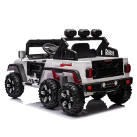 24V Ride On Pickup Truck with Remote Control and Bluetooth Music, Ride-On Toy with Spacious Rear Storage, for Kids Aged 3-8, White(m-14)