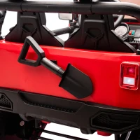 24V Parent Control 2-Seater Kids Ride On Truck with 200W Dual Motors, Ride on Toys with LED Lights, MP3, Bluetooth, for Kids Aged 3+, Red(m-9)