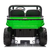 24V 2-Seater Kids Ride On UTV with Automatic Tipping Bucket, Rear Wheel Suspension, Ride On Car Toy with Remote Control, for Ages 3-8, Green(m-15)
