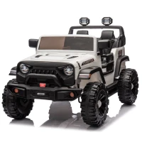 24V 400W Motor 2-Seater Kids Ride On Electric Car with Parent Control, Ride on Toys with Bluetooth, USB, 1.86-4.35 MPH Speed for Ages 3+, White(m-12)