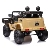 12V 3-Speed Licensed Toyota FJ Cruiser Kids Ride-On Car with Parent Remote Control, Electric Vehicles Toy with Safety Belt, for Aged 3-8, Beige(m-13)