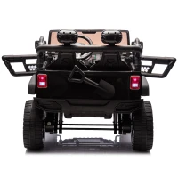 24V Parent Control 2-Seater Kids Ride On Truck with 200W Motors, Ride on Toys with LED Lights, MP3, Bluetooth, for Kids Aged 3+, Black(m-15)
