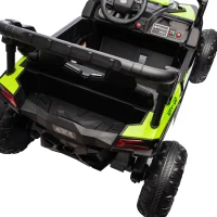 24V 2-Seater Kids Ride On UTV with Parent Remote Control, Slow Start, and Large Wheels, Ride on Toys with Anti-Collision Bar and Storage, Green(m-7)