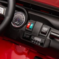 24V Parent Control 2-Seater Kids Ride On Truck with 200W Dual Motors, Ride on Toys with LED Lights, MP3, Bluetooth, for Kids Aged 3+, Red(m-8)