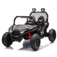 24V 400W Power 2-Seater Kids Ride On UTV with Parent Control, Ride on Toys with Bluetooth, MP3, and Rear Storage, for Ages 3+, Black(m-12)