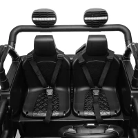 24V Parent Control 2-Seater Kids Ride On Truck with 200W Motors, Ride on Toys with LED Lights, MP3, Bluetooth, for Kids Aged 3+, Black(m-6)