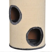 PawHut 28" Cat Condo 3-Story Cat House with Sisal, Gray(m-7)
