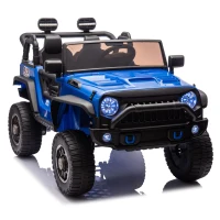 24V 200W Motors 2-Seater Kids Ride On Truck with Parent Control, Ride on Toys with Bluetooth, and Seat Belts, Suitable for Kids Aged 3+, Blue(m-2)