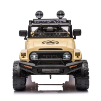 12V 3-Speed Licensed Toyota FJ Cruiser Kids Ride-On Car with Parent Remote Control, Electric Vehicles Toy with Safety Belt, for Aged 3-8, Beige(m-1)