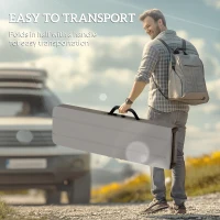 Outsunny 6 ft Plastic Bench Seat, 2 PC Portable Foldable Folding Bench with Carrying Handle for Picnic Camping, Distressed Brown(m-6)