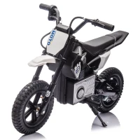 24V Kids Ride On Motorcycle with Rear Wheel Shock Absorber, 200W Powered Electric Dirt Bike with Adjustable Speed, for Ages 5-15, Black(m-11)