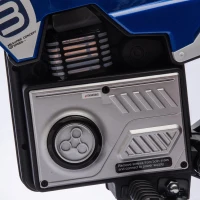 24V Kids Ride On Electric Motocross Motorcycle with High Speed Hub Motor, Adjustable Speed, Rear Wheel Shock Absorber, for Ages 5-15, Blue(m-8)