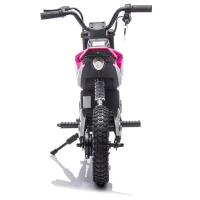 24V Kids Ride On Electric Motocross Motorcycle with High Speed Hub Motor, Adjustable Speed, Rear Wheel Shock Absorber, for Ages 5-15, Pink(m-14)