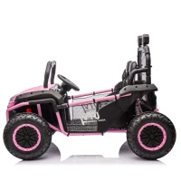 24V 2-Seater Kids Ride On UTV with Rear Storage, LED Lights, Bluetooth, MP3, Ride on Toys with Parent Control, 400W Power, for Ages 3+, Pink(m-8)