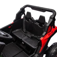 24V 2-Seater Kids Ride On UTV with Anti-Collision Bar, Slow Start, Ride on Toys with Remote Control, Storage Space, Music, for Ages 3+, Red(m-6)